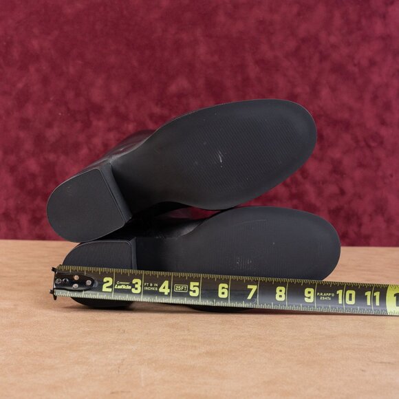 Nordstrom Women Hanna Black Leather Fashion Riding Knee Boots sz 6.5 - Picture 5 of 10